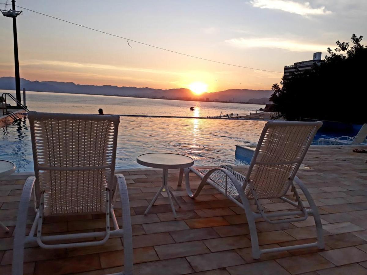 Apartamento Pe Na Areia Frente Para O Mar E Piscina Na Prainha 卡拉瓜塔图巴 外观 照片